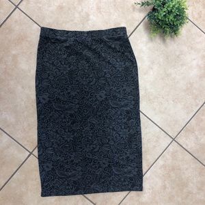 Floral print pencil skirt